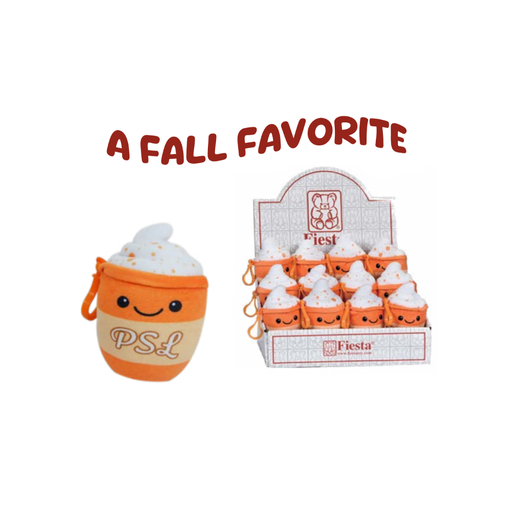 Fiesta: 4.5 Inch Pumpkin Spice Latte Key Clip Plush - for just $4.99! 