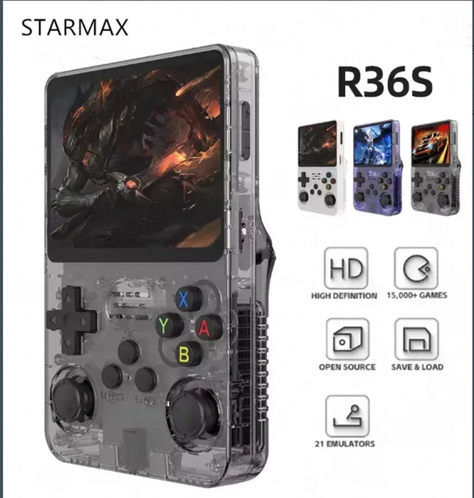EW Green R36S Retro Handheld Game Console with Linux System and 3.5 Inch IPS Screen - for just $70.42! 