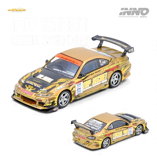 (Pre-Order) INNO64 Top Secret Silvia S15 D1GP 2004 Gold 1:64 - for just $29.99! 