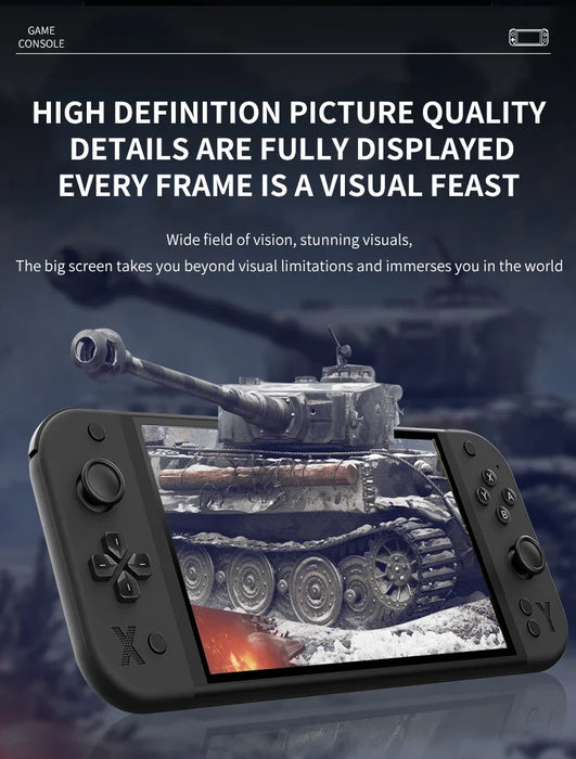 G90 Handheld Game Console – 7-inch 64GB Retro Arcade Gaming Device - for just $111.99! 