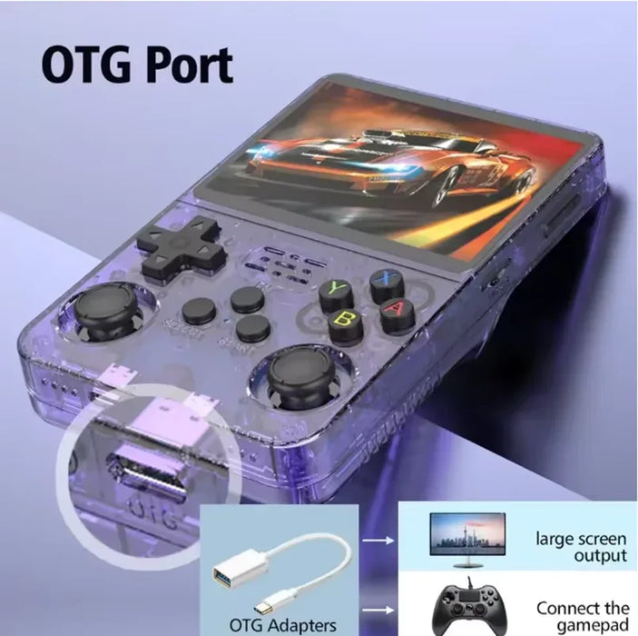EW Green R36S Retro Handheld Game Console with Linux System and 3.5 Inch IPS Screen - for just $70.42! 