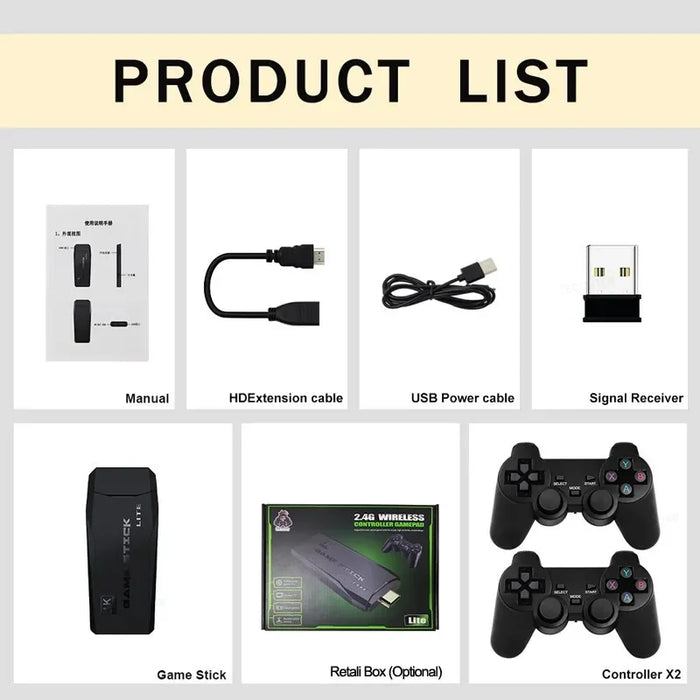 20000 Games Mini Game Console – 4K HD Retro Handheld TV Stick - for just $47.59! 