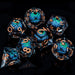 7 Piece Handcrafted Sharp Edged Dice Set With Liquid Core Eyeball - for just $29.99! 
