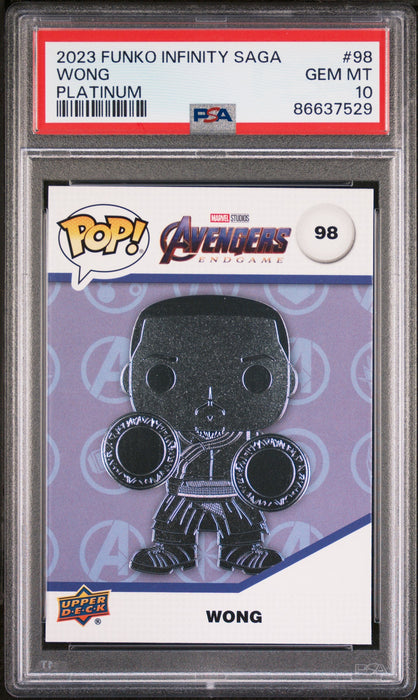 2023 UPPER DECK FUNKO POP MARVEL  WONG PLATINUM #98  PSA 10 - for just $54! 