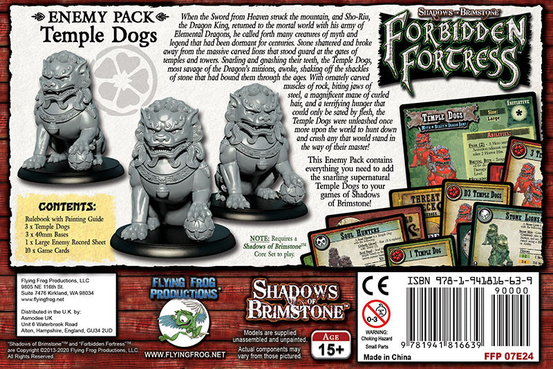 Shadows of Brimstone: Forbidden Fortress - Temple Dogs Enemy Pack - for just $19.95! 