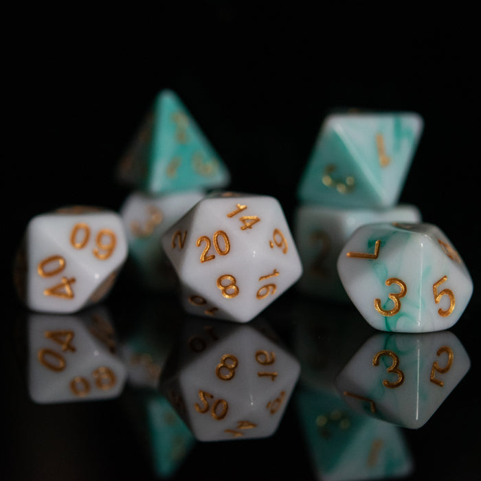 Seafoam Acrylic Dice Set - Just $9.99! Shop now at Retro Gaming of Denver