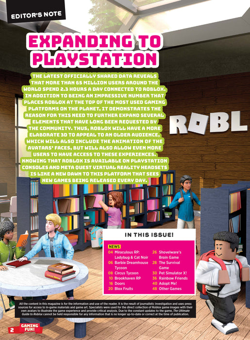 Roblox - Ultimate Guide: 50+ Pages Of Tips, Tricks & Secrets, Expert Hints, Posters, News, Playstation, Meta Quest, Virtual Reality Gaming, Barbie Dreamhouse Tycoon, Miraculous RP: Ladybug & Cat Noir! - for just $12.99! 