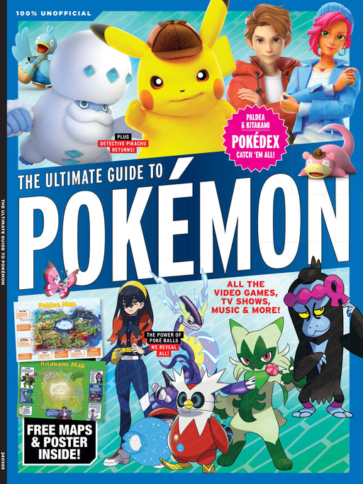 Pokémon - Ultimate Guide: Pokémon Universe, Video Games, TV Shows, Music, Netflix Series, Nintendo, Pokédex, Paldea & Kitakami, Detective Pikachu, Poké Balls, Ed Sheeran Celestial, Free Maps & Poster! - for just $13.99! 