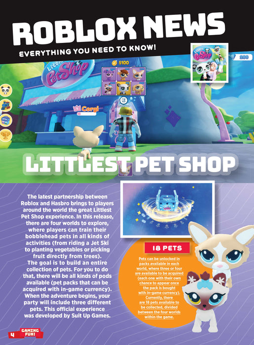 Roblox - 2024 Guide: 50+ Pages of Tips, Tricks & Secrets, Epic Updates, Littlest Pet Shop, NHL Blast, New Games, Super NFL Tycoon, Blox Fruits, Brookhaven RP, Evade, Doors, Adopt Me! & 2 Free Posters! - for just $12.99! 