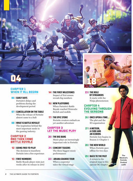 Fortnite - Ultimate Guide: Early Days, Cancellation, Battle Royale, Free-To-Play, Store, Ariana Grande Tour, Streamers, Crossovers, Mobile Feud, Legal Disputes, Streaming, Metaverse & 100 Skins Poster - for just $12.99! 