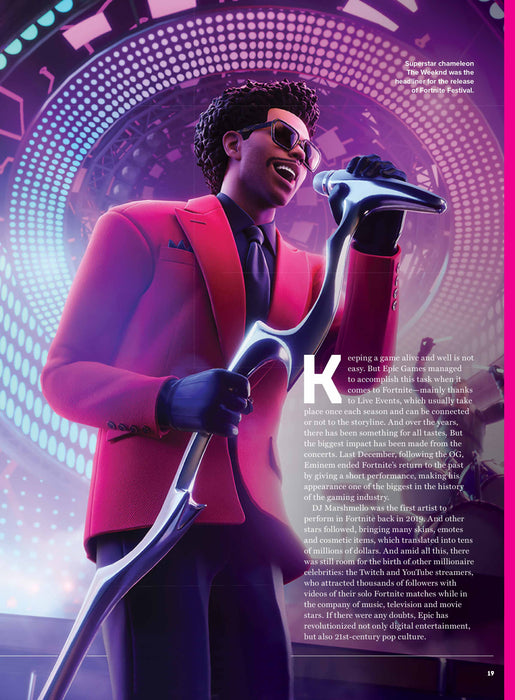 Fortnite - Ultimate Guide: Early Days, Cancellation, Battle Royale, Free-To-Play, Store, Ariana Grande Tour, Streamers, Crossovers, Mobile Feud, Legal Disputes, Streaming, Metaverse & 100 Skins Poster - for just $12.99! 