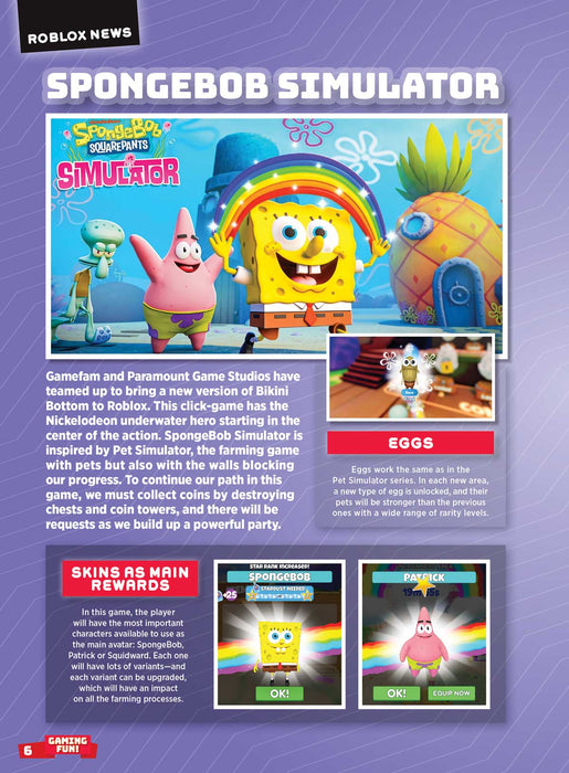 Roblox - Fan Guide: Expert Hints, Epic Updates, Jaws Infested Water, '80s Horror Throwback, SpongeBob Is Back, 50 Best Avatar Costumes, Griefville, Blox Fruits, Barbie DreamHouse Tycoon & Free Posters - for just $12.99! 