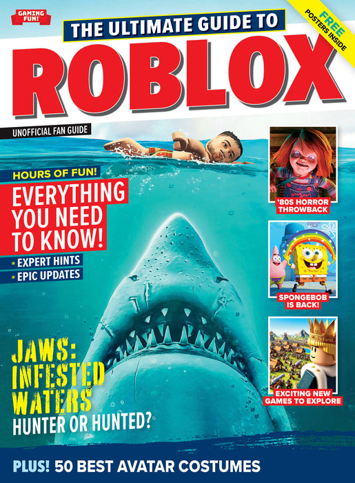 Roblox - Fan Guide: Expert Hints, Epic Updates, Jaws Infested Water, '80s Horror Throwback, SpongeBob Is Back, 50 Best Avatar Costumes, Griefville, Blox Fruits, Barbie DreamHouse Tycoon & Free Posters - for just $12.99! 