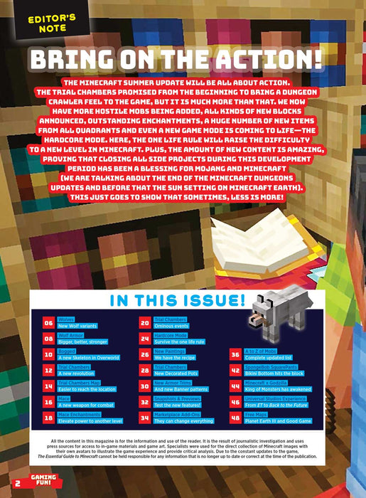 Minecraft - Essential Guide: New Updated Mobs, Godzilla: King Of The Monsters, Trial Chambers Revolution, Expert Tips & Tricks, SpongeBob, Universal Studios, Wolf Armor, Mace, Free Maps & Posters! - for just $12.99! 