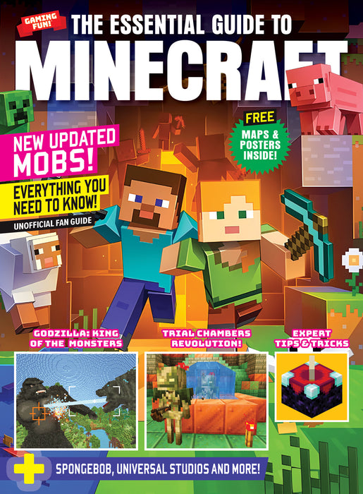 Minecraft - Essential Guide: New Updated Mobs, Godzilla: King Of The Monsters, Trial Chambers Revolution, Expert Tips & Tricks, SpongeBob, Universal Studios, Wolf Armor, Mace, Free Maps & Posters! - for just $12.99! 