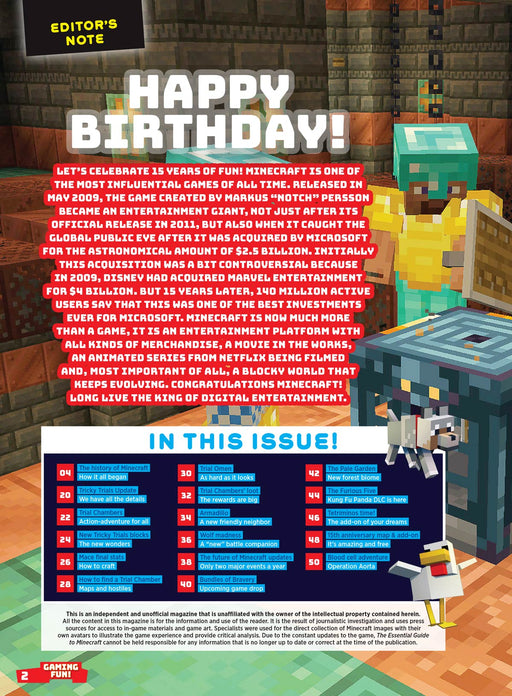 Minecraft - 15 Year Anniversary: History, Tricky Trials Update, How To Find A Trial Chamber, Bundles Of Bravery, The Furious Five Kung Fu Panda DLC, Netflix Animated Series, Free Posters & More! - for just $12.99! 