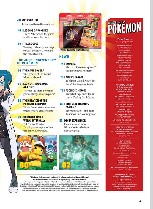 Pokémon - The Ultimate Guide: Anniversary Edition, Celebrating 30 Years Of Fun Games, Anime, TCG & Legendary Evolutions, Look Back On All The Games, What's Next, TCG Expansion, Free Posters & More! - for just $14.99! 