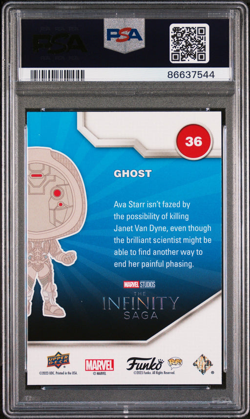 2023 UPPER DECK FUNKO POP MARVEL  GHOST PLATINUM #36  PSA 10 - for just $54! 
