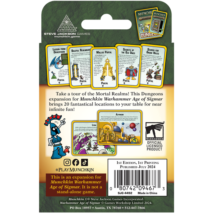 Munchkin: Warhammer Age of Sigmar - Dire Domains - for just $11.95! 