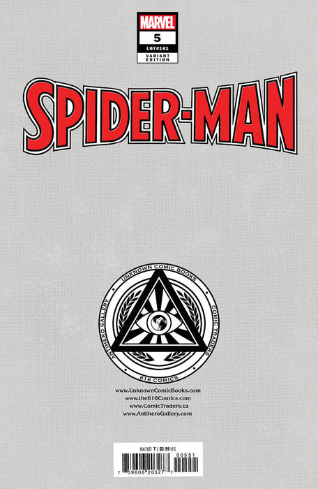 Spider-Man #5 Unknown Comics Dell'Otto Exclusive Var (02/15/2023) - for just $10! 