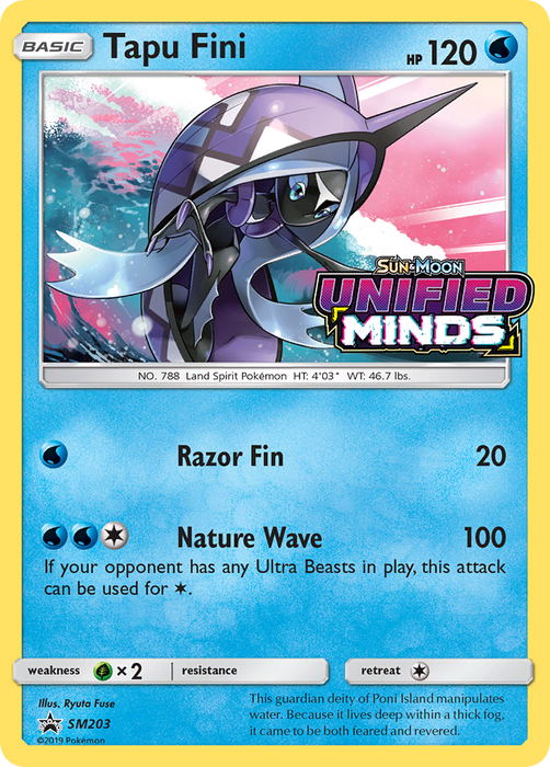 Tapu Fini (Prerelease) SM203/248 - SM Promos Holofoil - for just $0.20! 