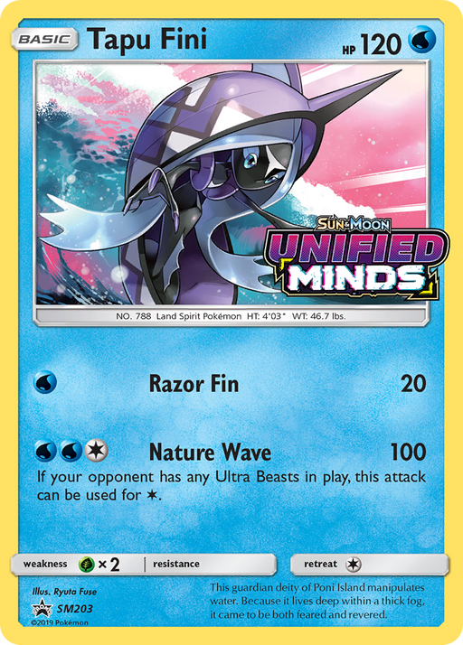 Tapu Fini (Prerelease) SM203/248 - SM Promos Holofoil - for just $0.20! 