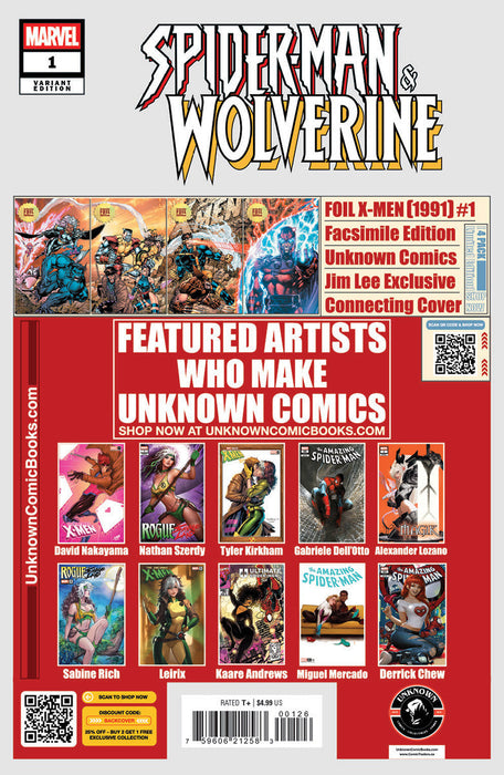 Spider-man & Wolverine #1 Unknown Comics Tyler Kirkham Exclusive Var (06/18/2025) - for just $10! 