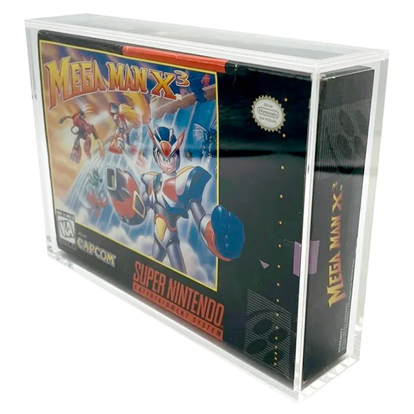 Acrylic Hard Case for SNES, N64, ATARI JAGUAR Video Game Box (4mm thick, UV & Slide Bottom) 5h x 7w x 1.25d - for just $24.99! 