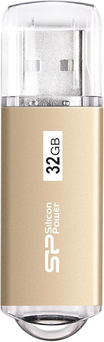 Silicon Power Blaze B02 32GB USB 3.2 Gen 1/ USB 3.0 Flash Drive Gold - for just $8! 