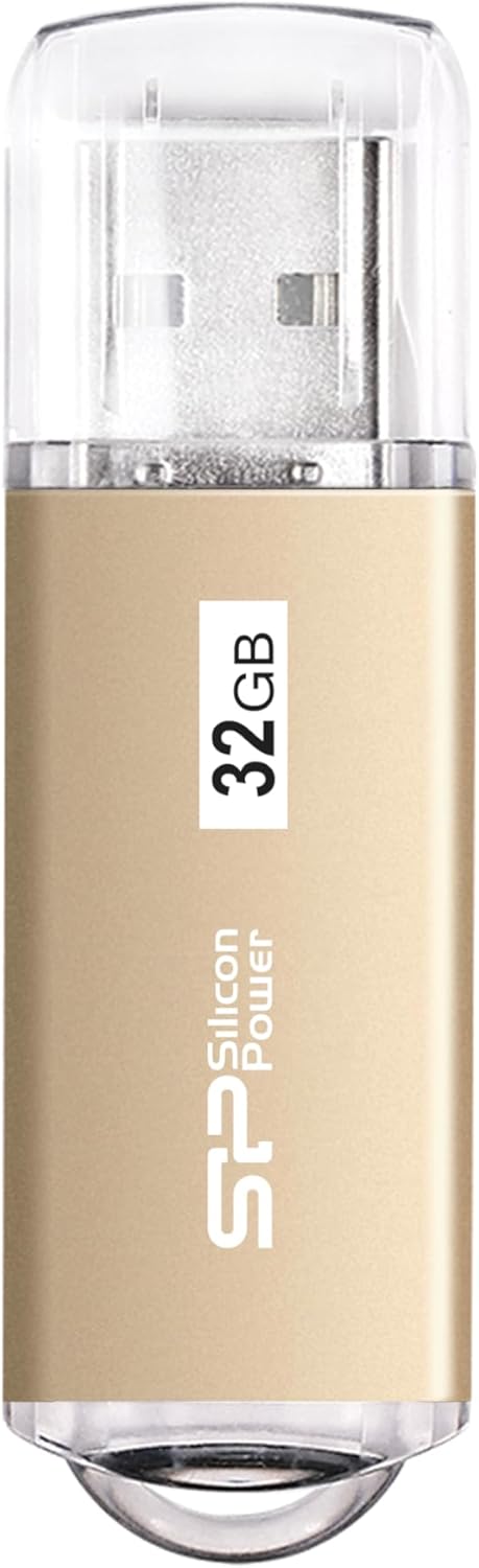 Silicon Power Blaze B02 32GB USB 3.2 Gen 1/ USB 3.0 Flash Drive Gold - for just $8! 
