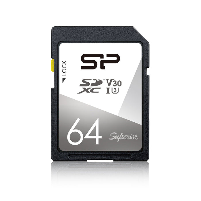 Silicon Power 64GB Superior UHS-1(U3) V30 SD Memory Card - for just $6.99! 