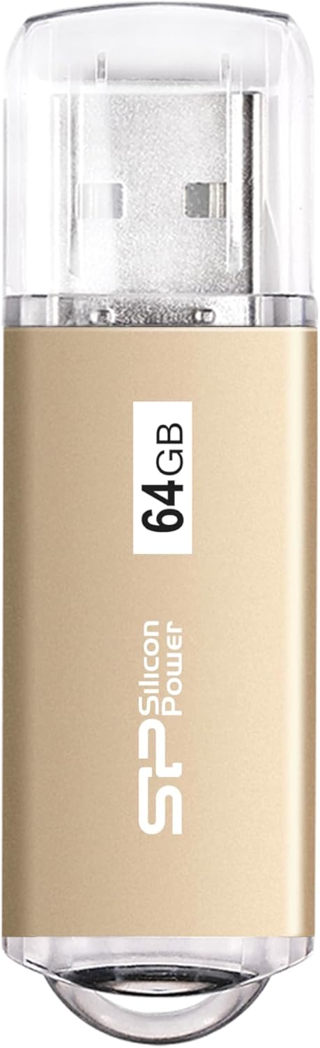 Silicon Power Blaze B02 64GB USB 3.2 Gen 1/ USB 3.0 Flash Drive Gold - for just $33! 