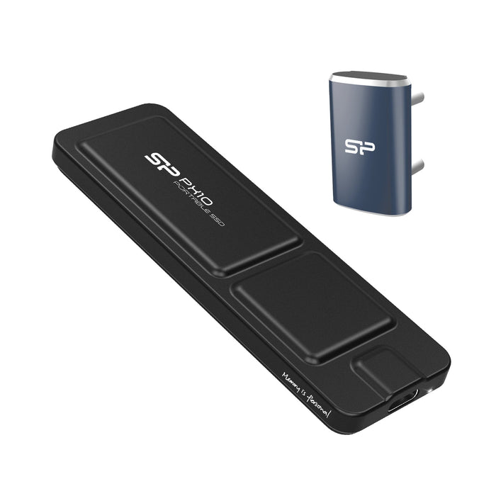 Silicon Power PX10 512GB  USB-C 3.2 Gen 2 External Portable Solid State Drive, USB C to USB C Dongle included, for iPhone 15 Pro/Pro Max, PS5 and Xbox Series X [Black] - for just $117.97! 