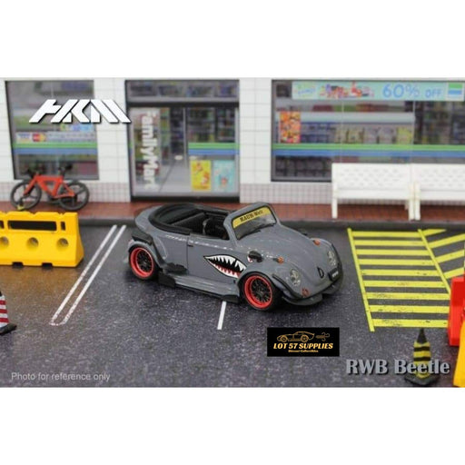 HKM Model VW Beetle Convertible Cabriolet Grey Shark Mouth 1:64 - Premium Volkswagen - Just $29.99! Shop now at Retro Gaming of Denver