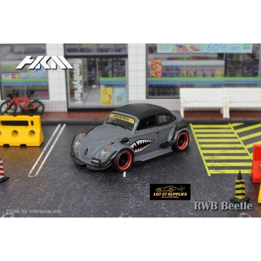 HKM Model VW Beetle Convertible Cabriolet Grey Shark Mouth 1:64 - Premium Volkswagen - Just $29.99! Shop now at Retro Gaming of Denver