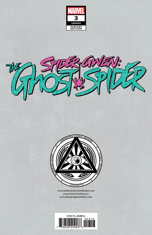 Spider-Gwen: The Ghost-Spider #3 Unknown Comics Ejikure Exclusive Var (07/31/2024) - for just $10! 
