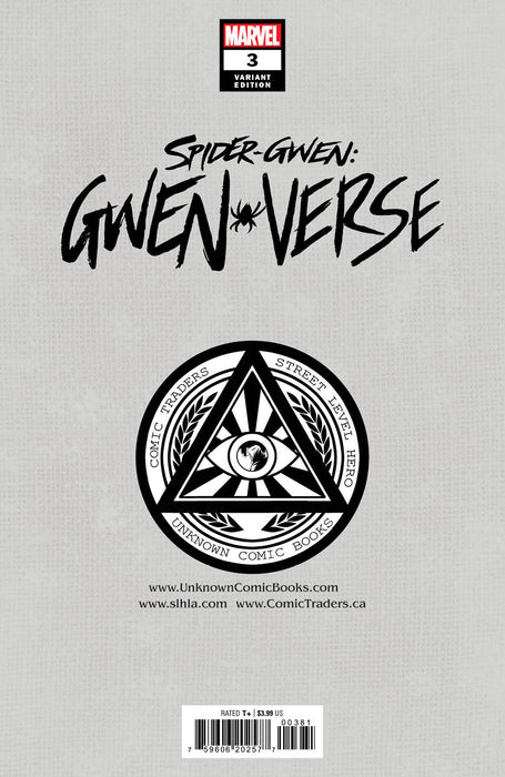 Spider-Gwen: Gwenverse #3 Unknown Comics Sway Exclusive Virgin Var (06/15/2022) - for just $20! 