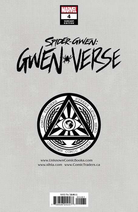 Spider-Gwen: Gwenverse #4 Unknown Comics Philip Tan Exclusive Virgin Var (07/20/2022) - for just $20! 