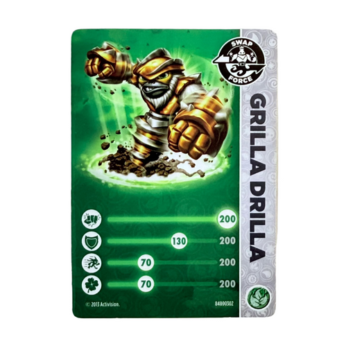 Grilla Drilla (Stat Card) - for just $1! 