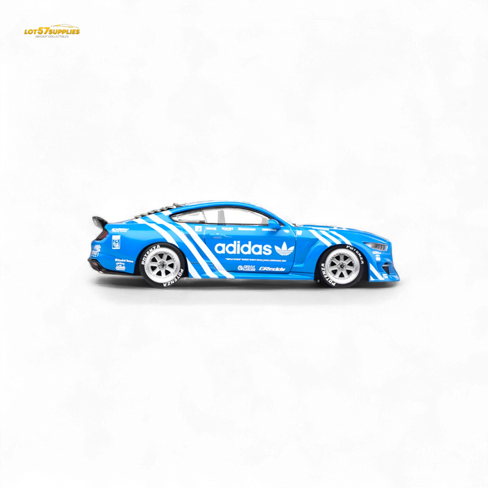 Liberty64 Ford Mustang GT Widebody Modified - A d i d a s Clover 1:64 - for just $39.99! 