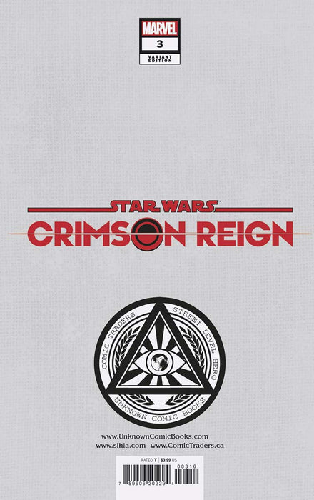 Star Wars: Crimson Reign 3 Unknown Comics Tyler Kirkham Exclusive Var (03/09/2022) - for just $10! 