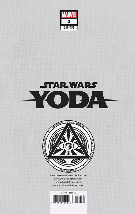 Star Wars: Yoda #3 Unknown Comics Rickie Yagawa Exclusive Virgin Var (01/25/2023) - for just $20! 