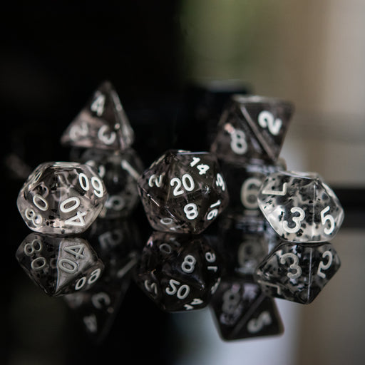 Static Noise Acrylic Dice Set - Just $9.99! Shop now at Retro Gaming of Denver