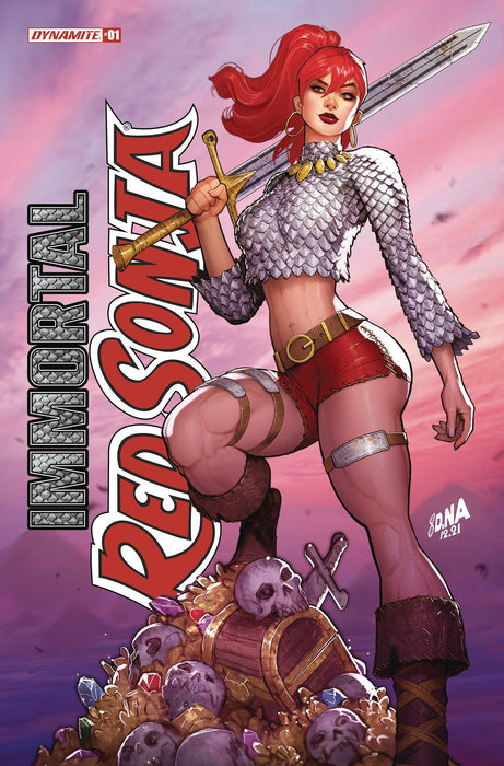 [SIGNED by David Nakayama] IMMORTAL RED SONJA #1 DAVID NAKAYAMA EXCLUSIVE FOIL STAMPED LOGO VAR (11/30/2022) - for just $40! 