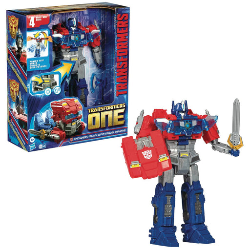 Transformers One Movie Power Flip Optimus Prime (Orion Pax) Converting Action Figure, 4 Modes, 10-inch Interactive Electronic Toy, Lights & Sounds, 6+ - for just $59.99! 