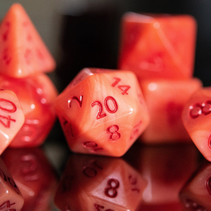 Strawberry Sherbet Acrylic Dice Set - Just $9.99! Shop now at Retro Gaming of Denver