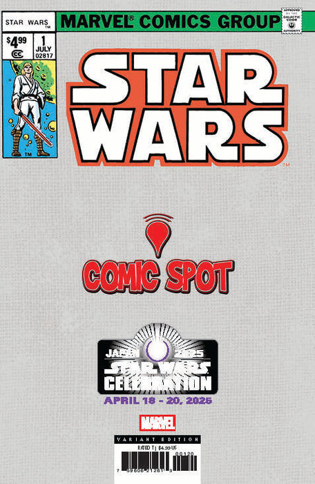 Star Wars #1 Facsimile Comics Spot Tyler Kirkham Star Wars Celebration 2025 Exclusive Virgin Var (04/09/2025) - for just $40! 