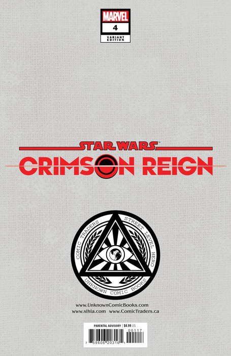 Star Wars: Crimson Reign 4 Unknown Comics Tyler Kirkham Exclusive Virgin Var (04/06/2022) (04/27/2022) - for just $20! 