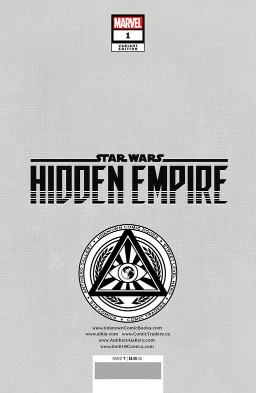 Star Wars: Hidden Empire #1 Unknown Comics Patch Zircher Exclusive Var (11/16/2022) - for just $10! 