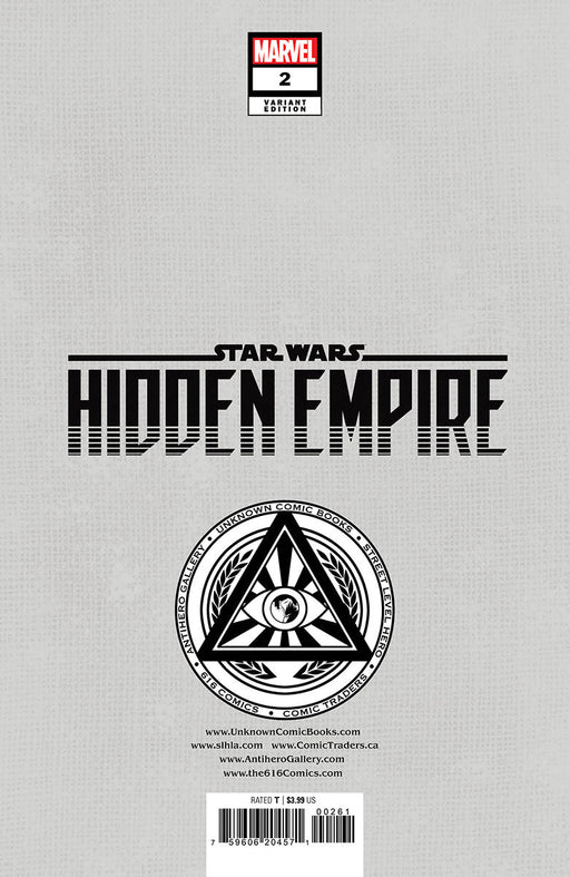 Star Wars: Hidden Empire #2 Unknown Comics Patch Zircher Exclusive Var (12/07/2022) - for just $10! 